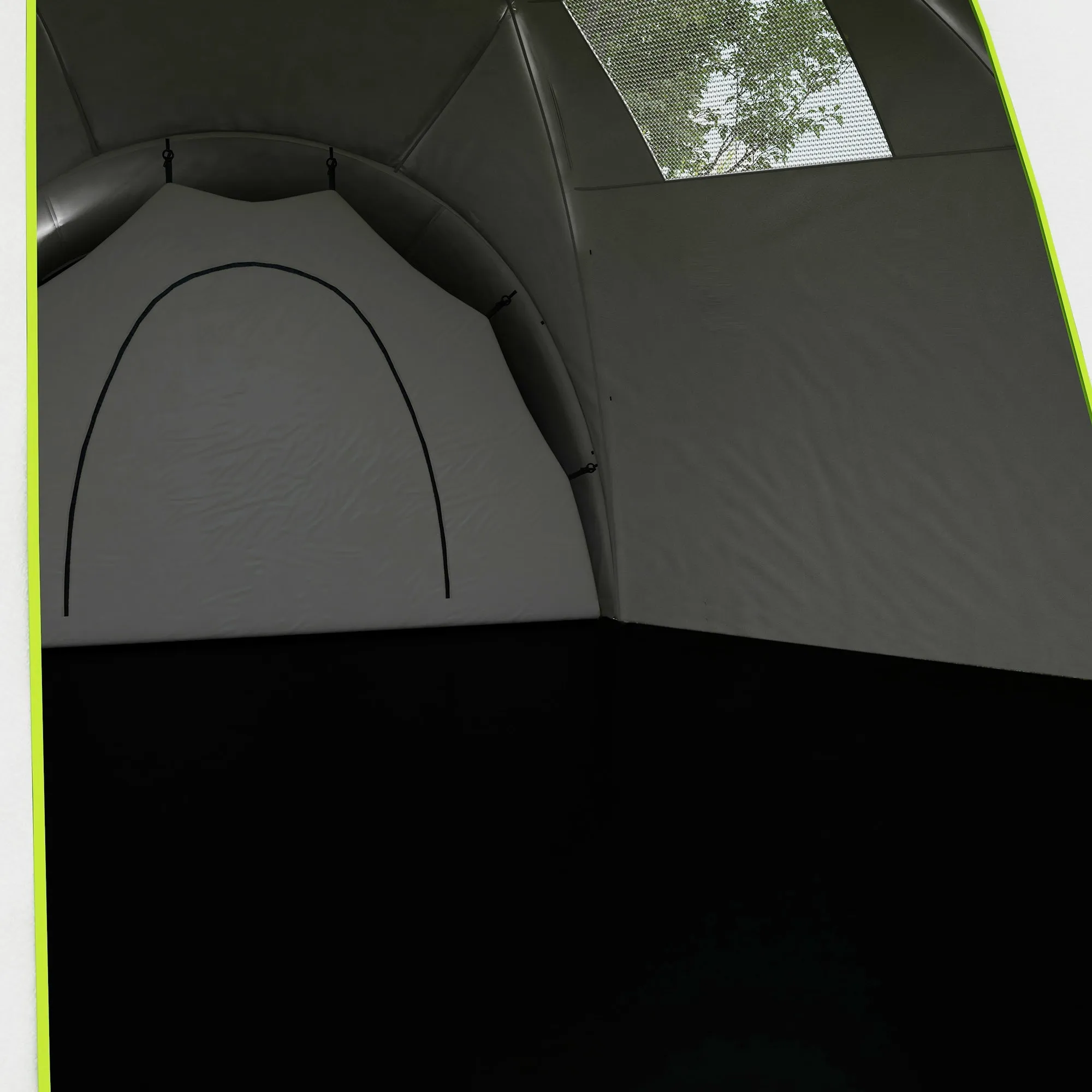 6-9 Man Tent with Bedrooms and Living Room, Accessories Included