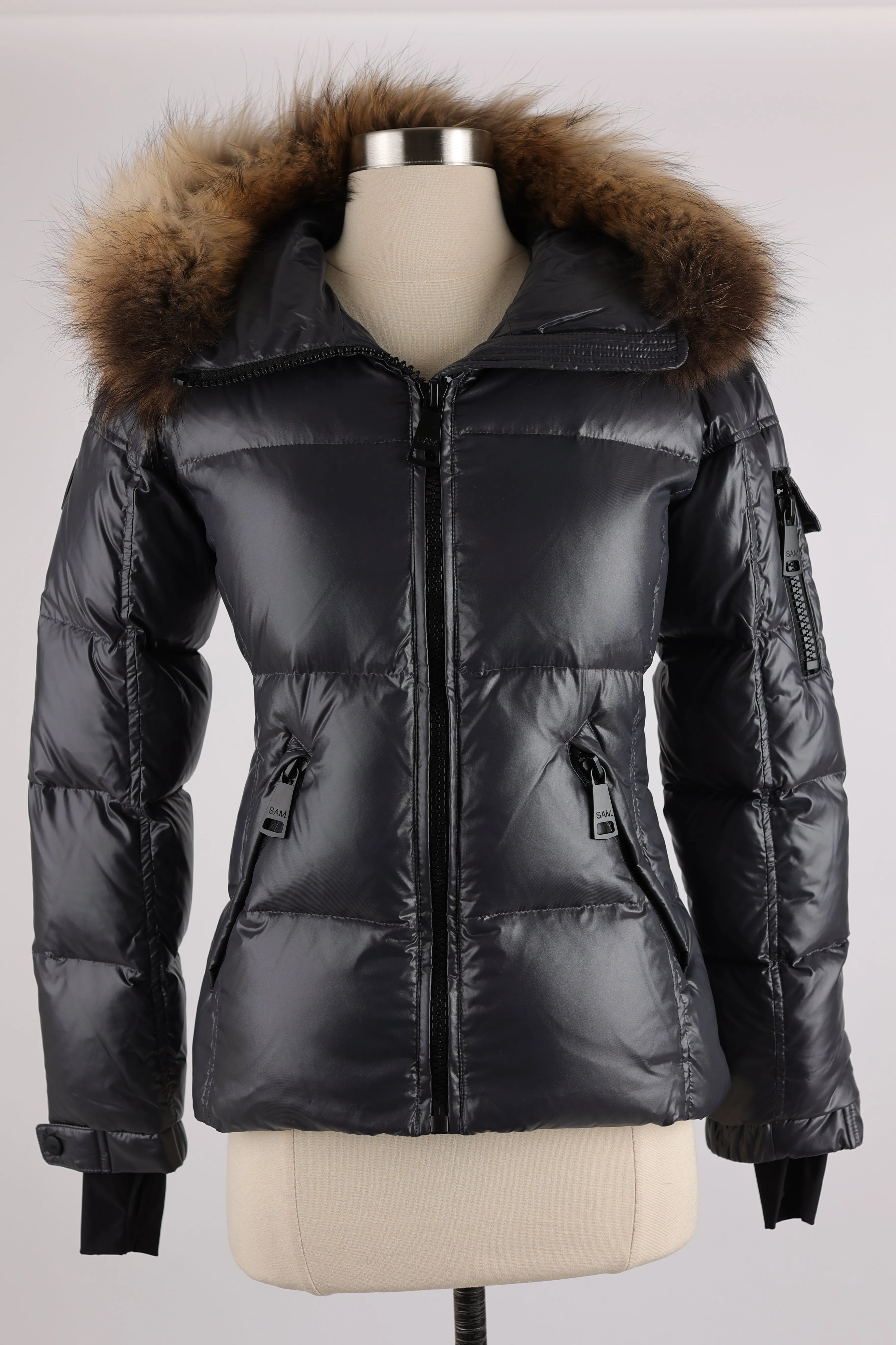 Fur Hooded Down Puffer Jacket