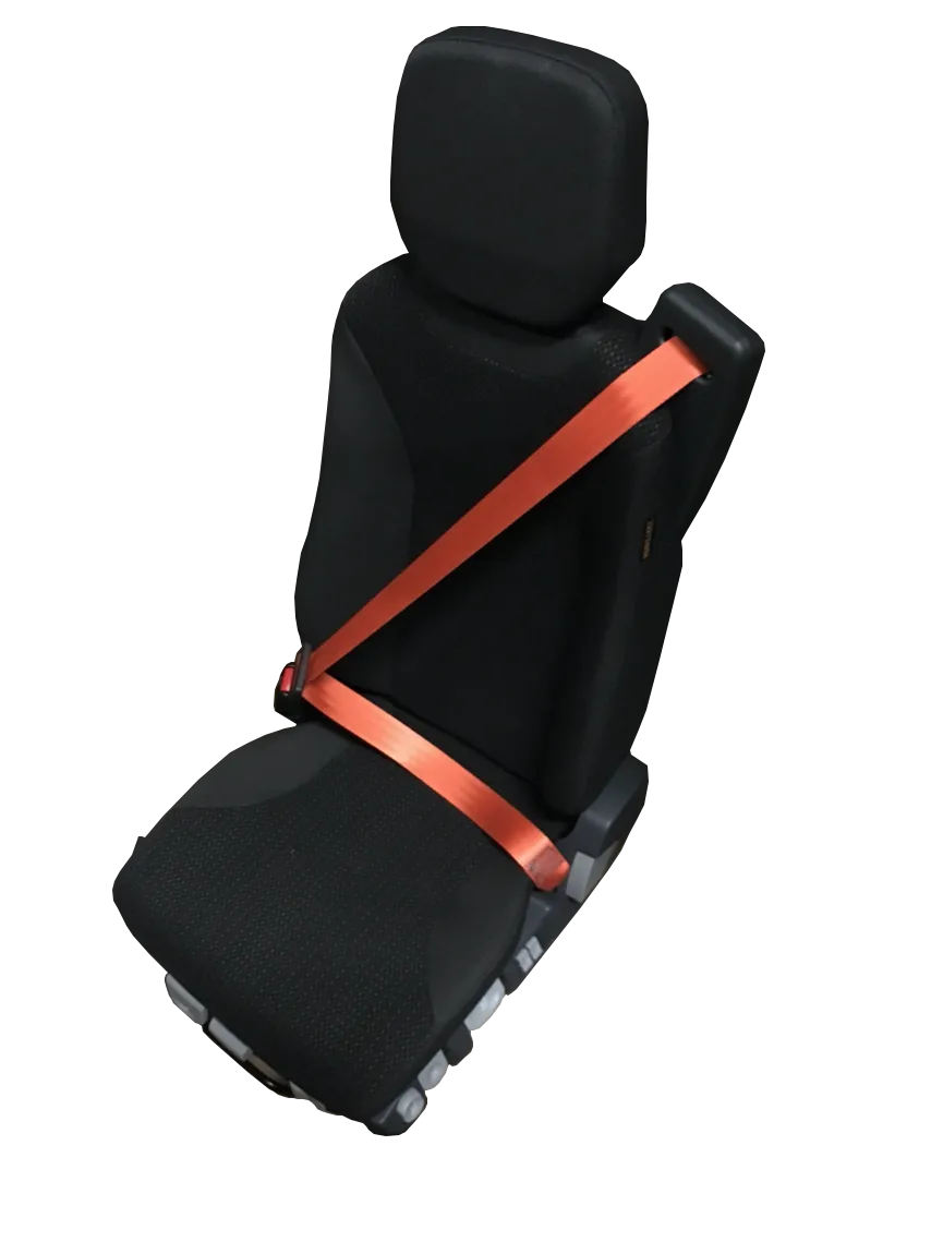 ISRI 6830/870 NTS Seat – Integrated 3PT Belt and Headrest – Black Cloth