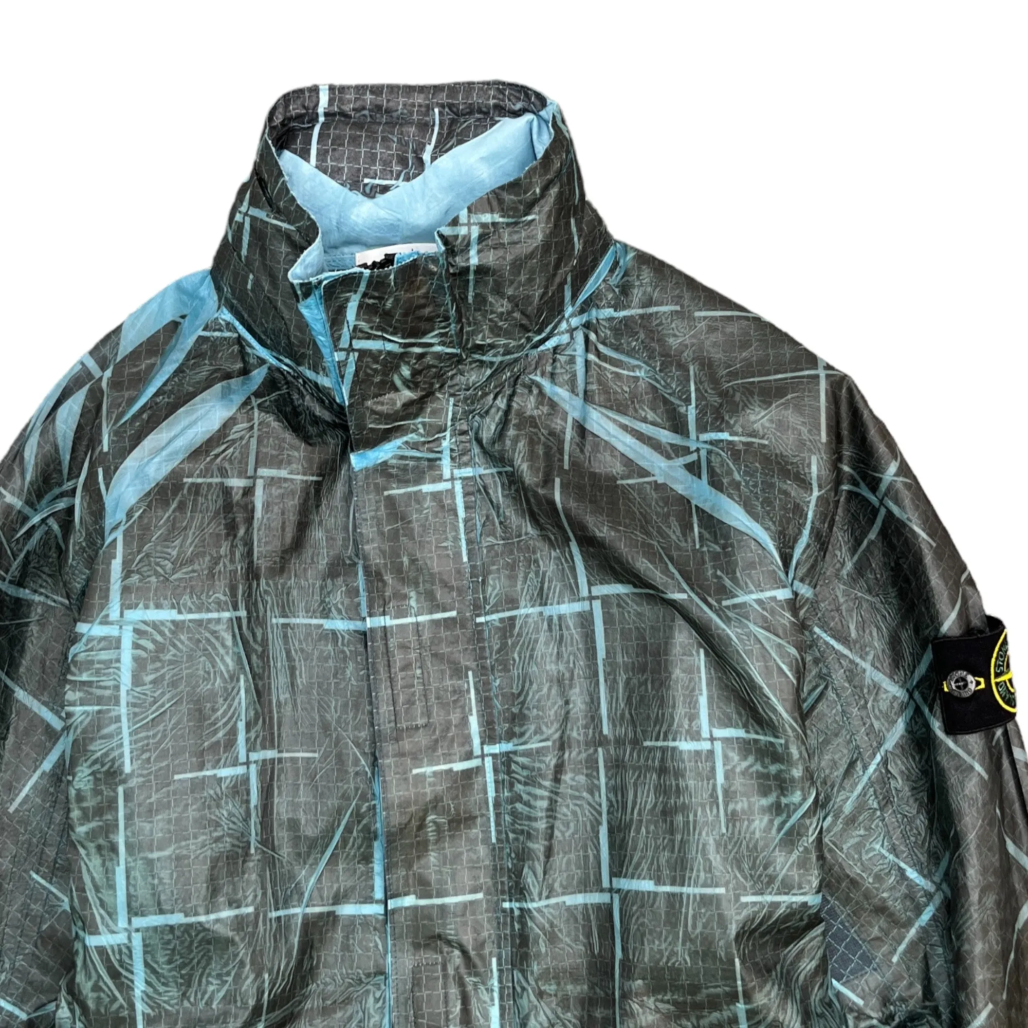 Men's Paper Poly Si House Check Grid Windbreaker Multi-Coloured Size M