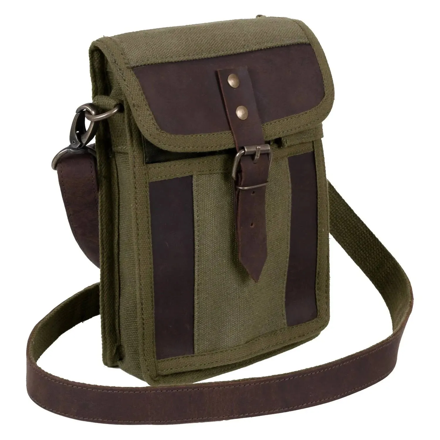 Rothco EDC Tactical Messenger Bag With Leather Accents