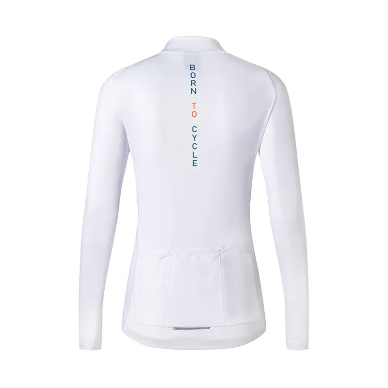 Santic Light Miss White Women jersey Long Sleeve