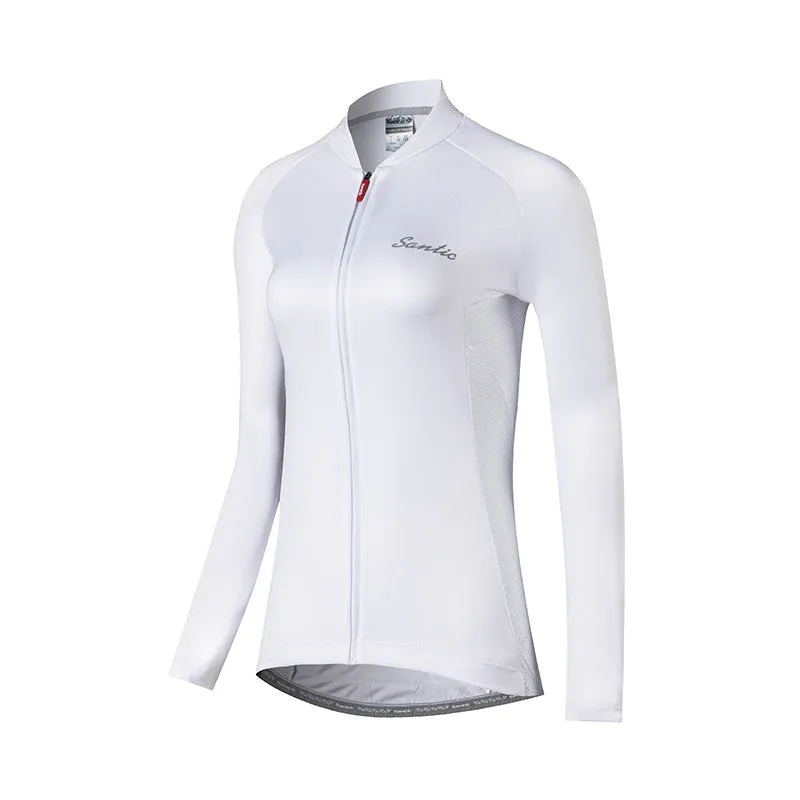 Santic Light Miss White Women jersey Long Sleeve