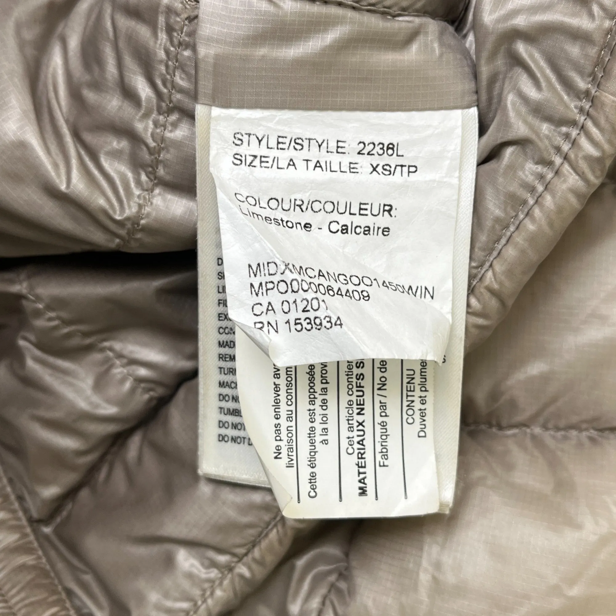 Women's Cypress Down Jacket Beige Size XS